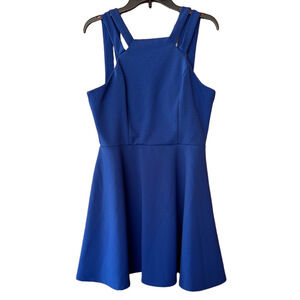 Elegant Blue Sleeveless Dress